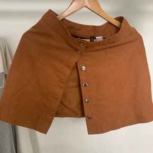 Suede brown pencil skirt